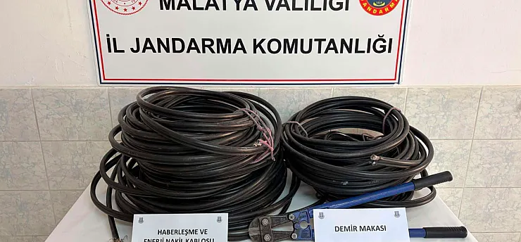 Malatya'da Kablo Hırsızlığı Operasyonu! Aylar Süren Takip Sonrası 3 Şüpheli Tutuklandı