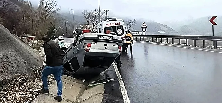 Malatya'da Kontrolden Çıkan Araç Ters Döndü: 5 Yaralı