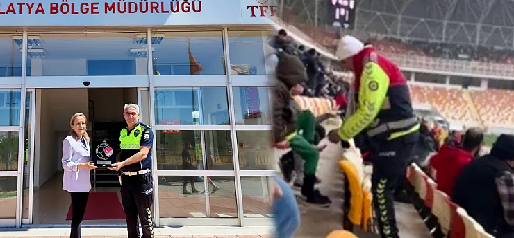 Malatya'da Trafik Polisinin Örnek Davranışı Ödüllendirildi!