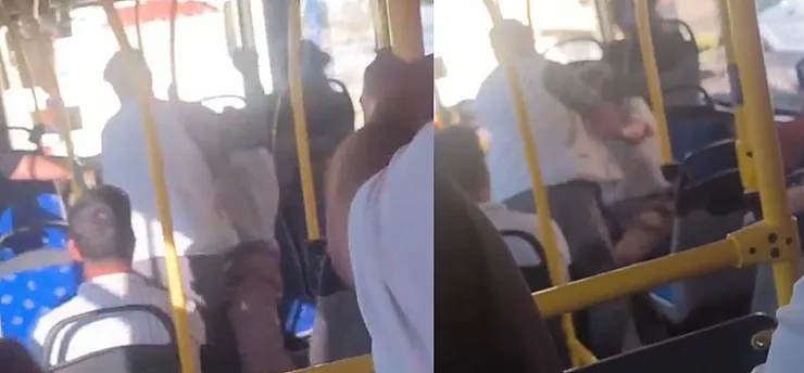 Malatya'da Yaşlı Amcalar Otobüste Yumruklarla Birbirine Girdi!
