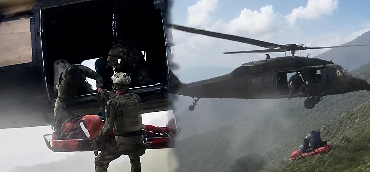 Malatya'da Zamanla Yarış! Dağlık Bölgede Rahatsızlanan Vatandaş Helikopterle Kurtarıldı