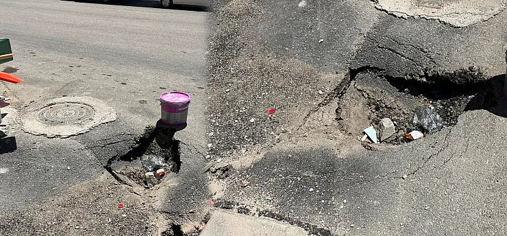 Malatya Tevfik Temelli Caddesi'nde Yolda Çökme Meydana Geldi!