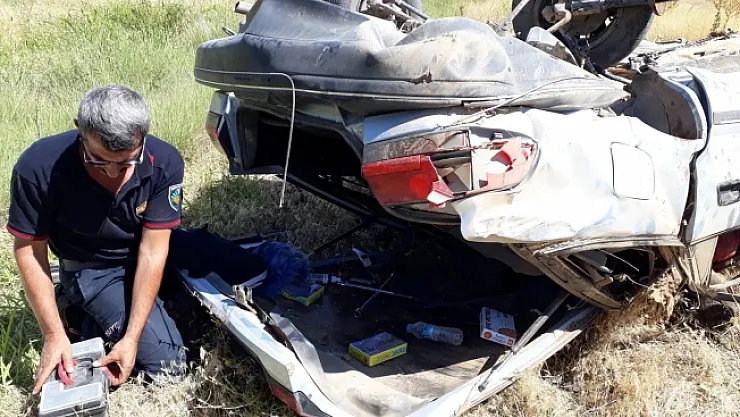 Feci kazada otomobil sürücüsü hayatını kaybetti!