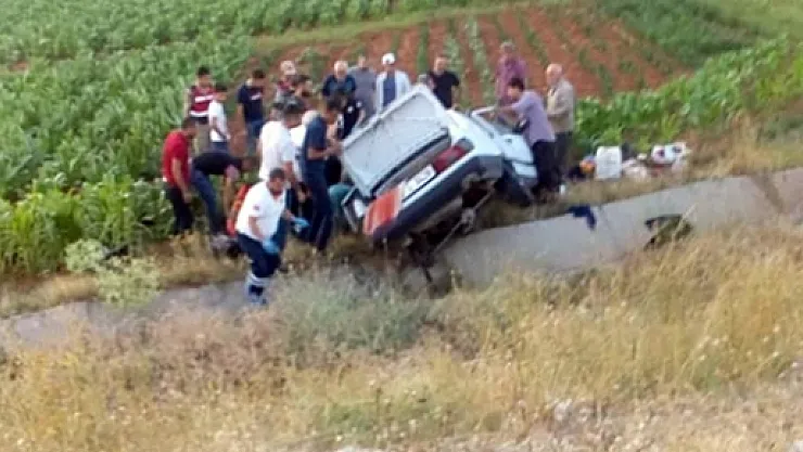Otomobil takla attı, tarlaya uçtu!