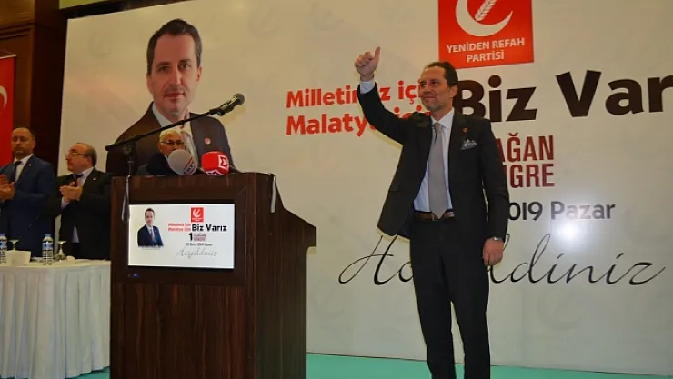 Fatih Erbakan Malatya'da ABD'ye sert çıktı