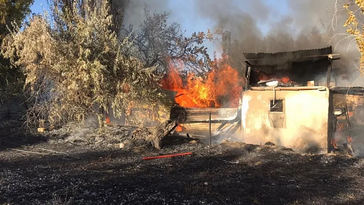 Baraka alev alev yandı! Korku dolu anlar yaşandı!...