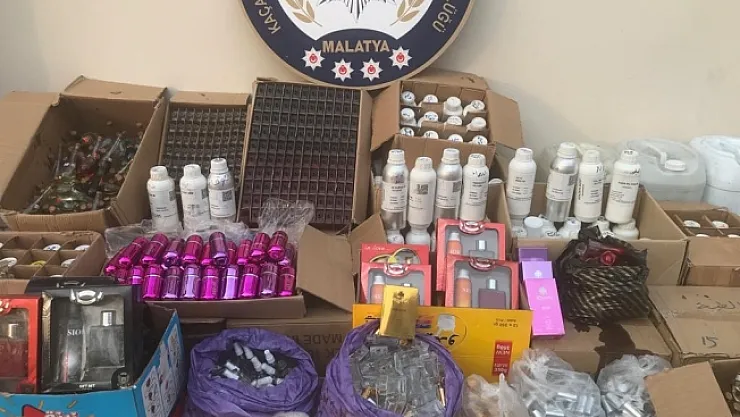 Malatya'da kaçak parfüm operasyonu...