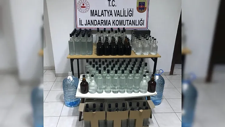 Malatya'da 230 litre sahte içki ele geçirildi
