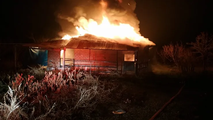 Malatya'da ahır cayır cayır yandı!
