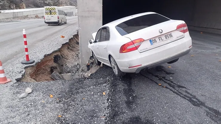 Erkenek Tüneli girişinde kaza: 3 yaralı