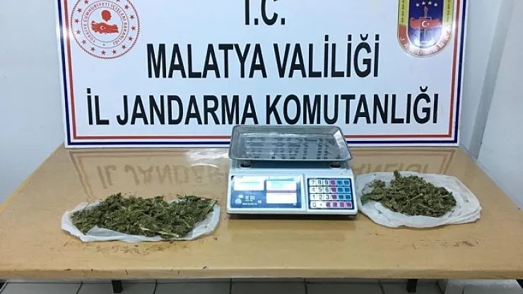Pütürge'de yarım kilogram esrar ele geçirildi