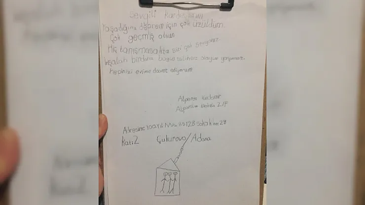 Yardım paketlerinin içinden çıkan notlar duygulandırdı