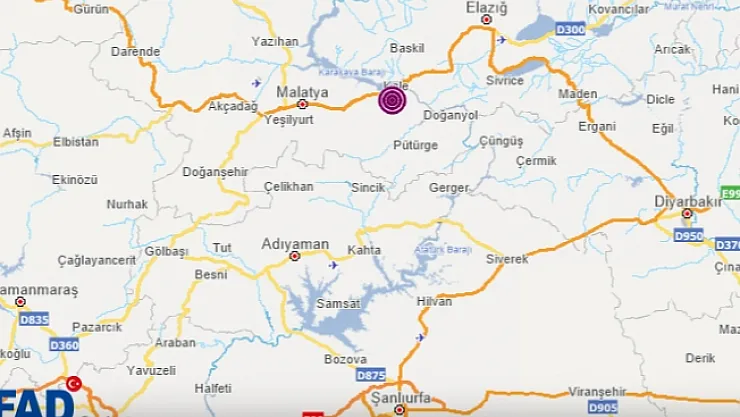 Malatya'da 4.9 şiddetinde deprem