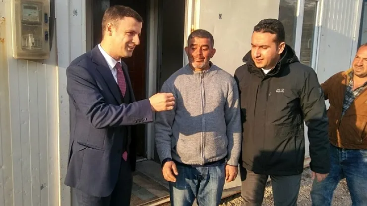 Depremzedelere konteynerlerin anahtar teslimi yapıldı!