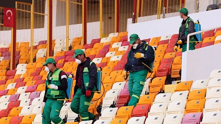 Yeni Malatya Stadyumu, Trabzonspor maçı öncesi dezenfekte edildi!