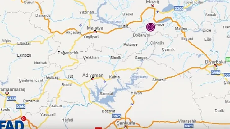 4.2 ile sallandık... Merkez üssü Sivrice...