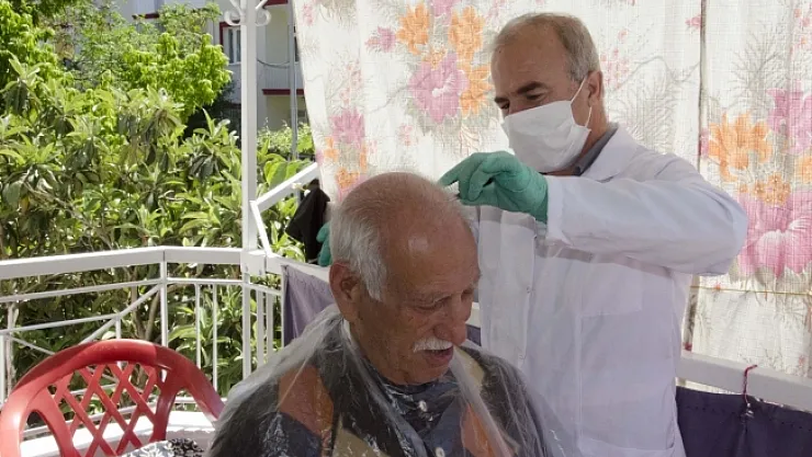 Malatya'da 65 yaş ve üzerine berber hizmeti