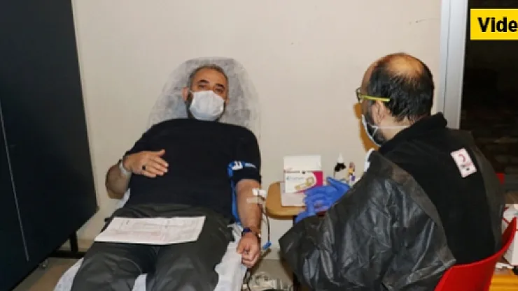 Sağlık çalışanları da kan bağışına destek oldu