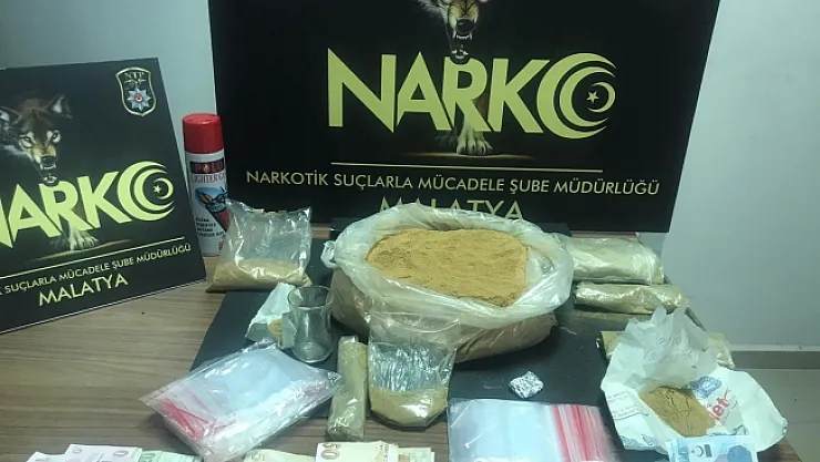 Malatya'da 1 ayda ele geçirilen uyuşturucu dudak uçuklattı!
