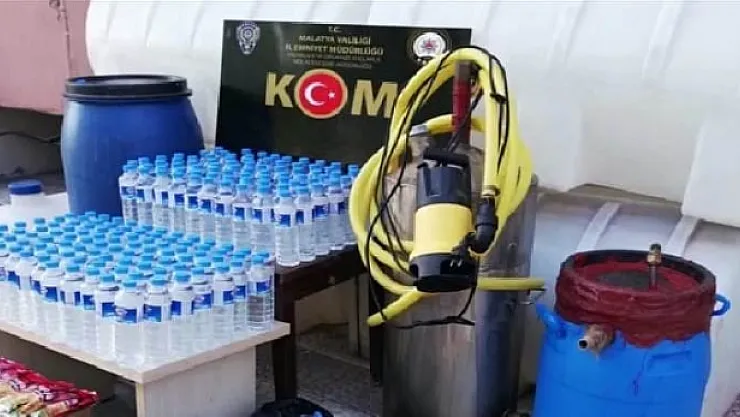 Malatya'da sahte içki operasyonu: 2 ton ele geçirildi!