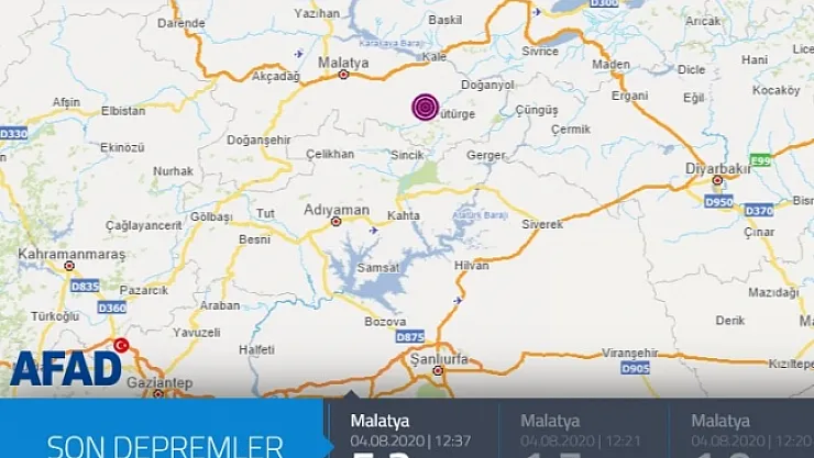 Malatya 5.2 İle Sallandı! Kandilli 5.7 - AFAD 5.2