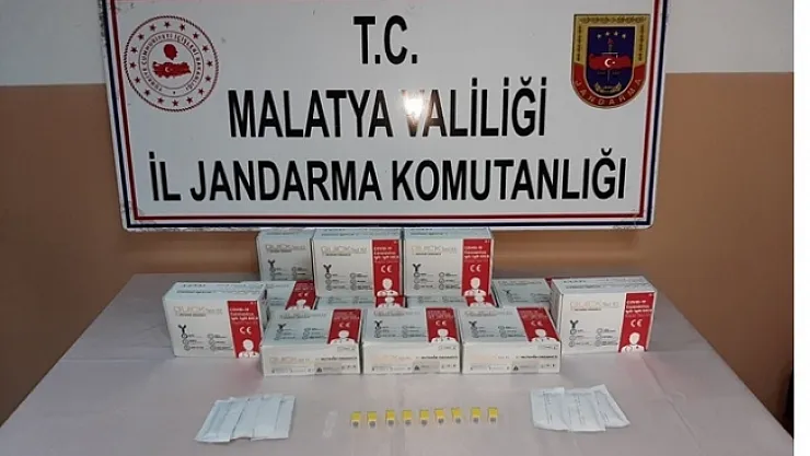 Malatya'da 119 kaçak Covid-19 hızlı test kiti ele geçirildi