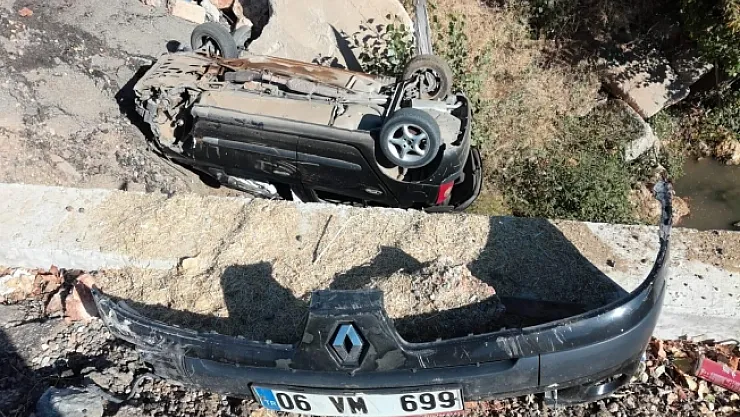 Malatya'da otomobil köprüden uçtu: 1 yaralı!