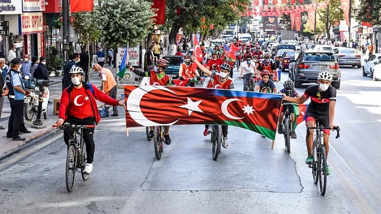 Malatya'dan Azerbaycan'a destek! 'İki Devlet Tek Millet' için pedal çevirdiler