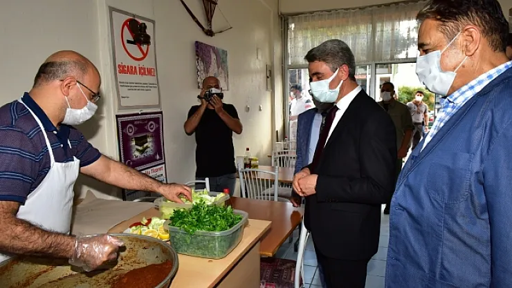 Vali Baruş korona virüs denetimi gerçekleştirdi