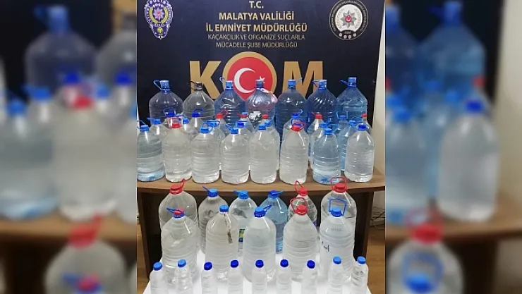 Malatya'da 321 litre boğma içki ele geçirildi 