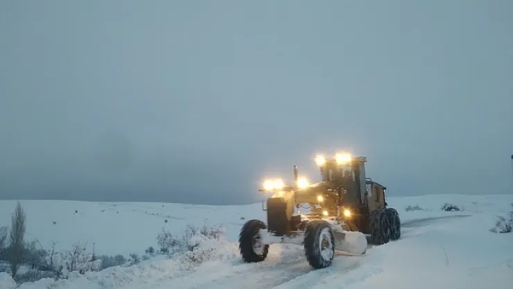 Malatya'da yoğun kar mesaisi