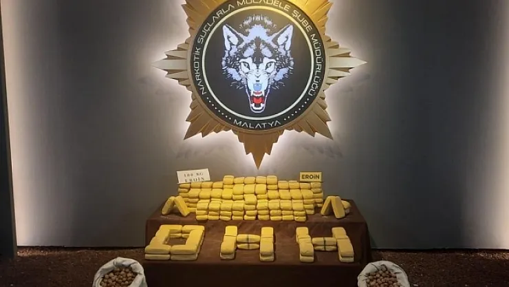 Malatya polisi uyuşturucuya geçit vermedi! 101 kilo 849 gram eroin!...