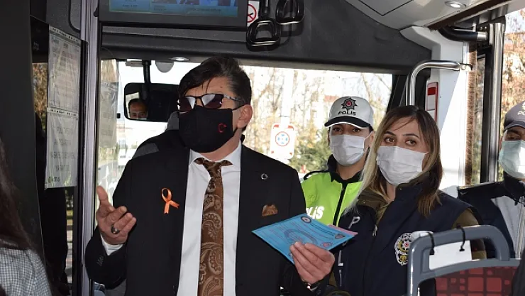 Malatya'da toplu taşıma araçları denetlendi! Emniyet Müdürü Dağdeviren katıldı