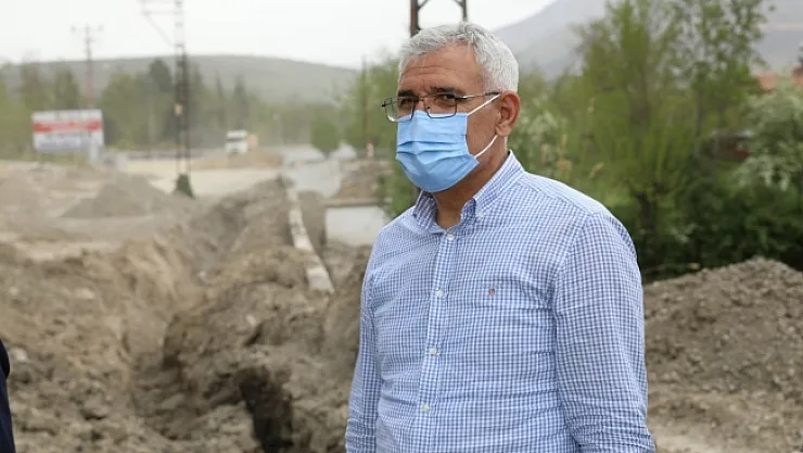 Başkan Güder, Orduzu'daki alt yapı çalışmalarını inceledi