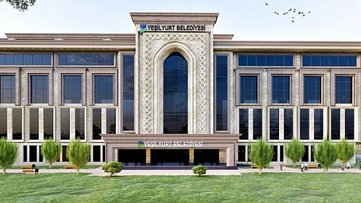 Yeşilyurt Belediyesi yeni hizmet binası inşaatı hızla yükseliyor