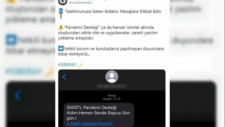Emniyetten &quotpandemi desteği" uyarısı... Dolandırıcılara dikkat!