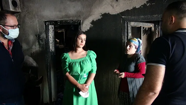 Evi yanan Evsa'nın gözyaşları hayırseverleri harekete geçirdi