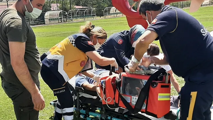 Ambulans helikopter bu kez sağlık personelinin imdadına yetişti