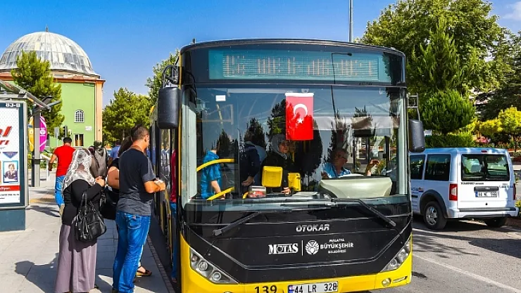 Malatya'da belediye otobüsleri bayramın 1'inci ve 2'inci günü ücretsiz