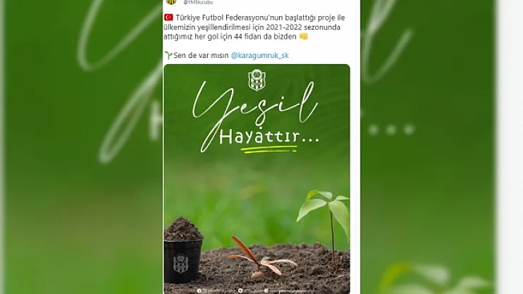 Yeni Malatyaspor attığı her gol için 44 fidan bağışlayacak