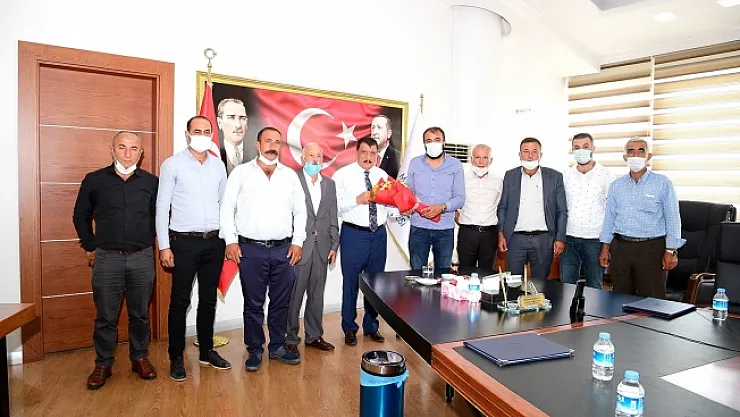 Muhtarlarından Başkan Gürkan'a teşekkür ziyareti