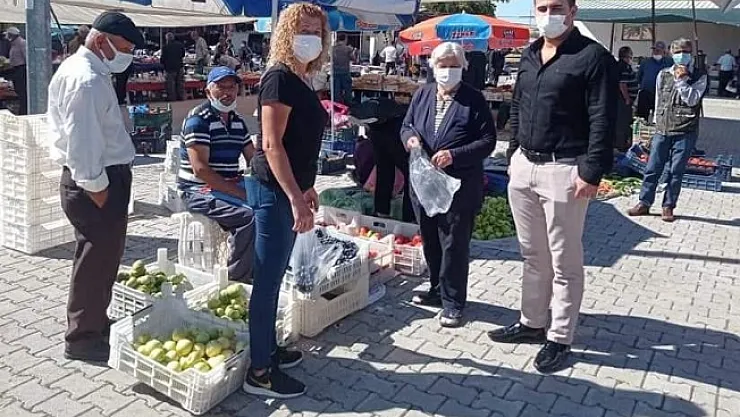 Kaymakam Ülkü'den pazar esnafına denetim