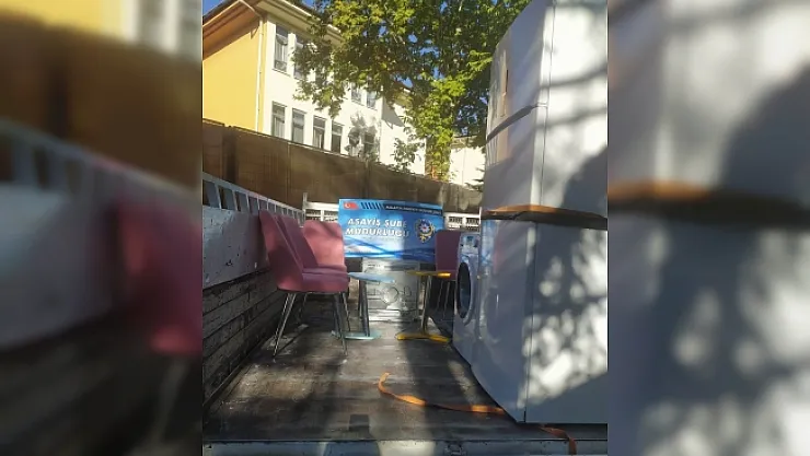 Beyaz eşya hırsızı polisten kaçamadı