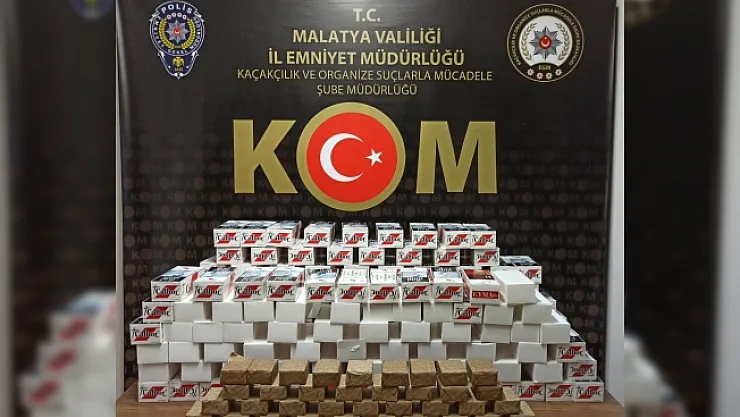 Malatya'da 100 bin adet makaron ele geçirildi