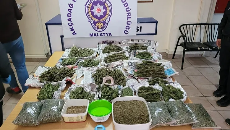 Akçadağ'da 6,5 kilo esrar ele geçirildi!