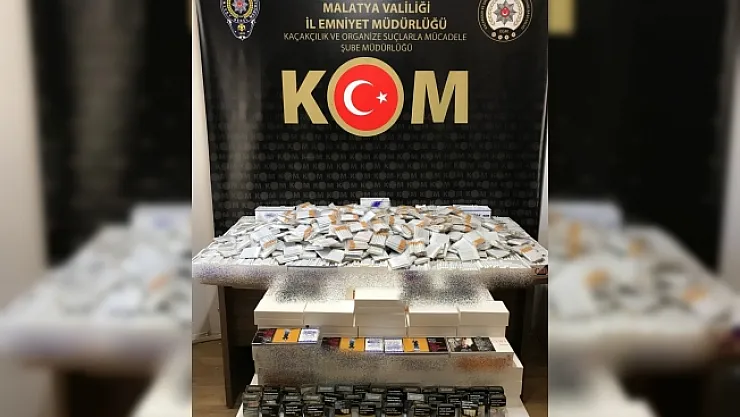Malatya'da makaron ve kaçak sigara operasyonu !