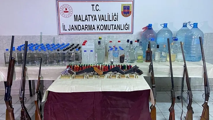 Malatya'da silah ve uyuşturucu operasyonu: 4 gözaltı!