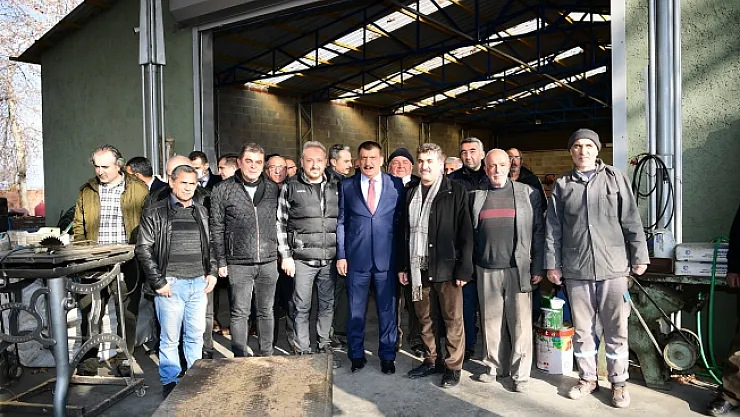 Başkan Gürkan, Sanayi Sitesi esnaflarını ziyaret etti