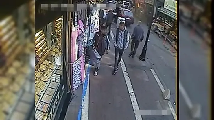 Kanepe örtüsü çalan şahıs kameralara yakalandı