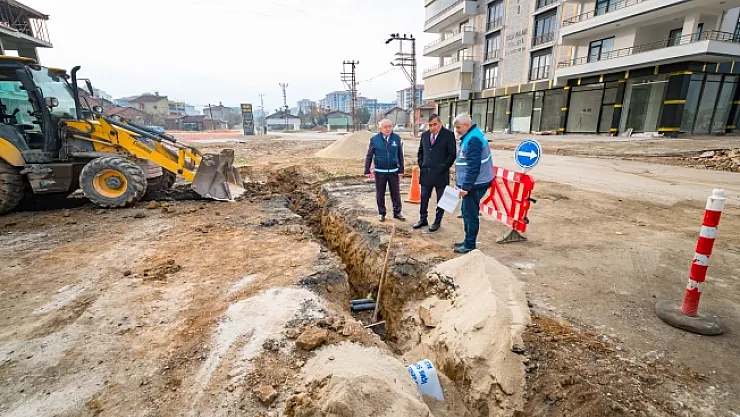 Karakavak'a 8 bin metre içme suyu hattı